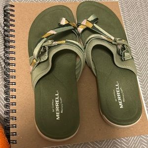 Merrell slip on sandals with toe loop